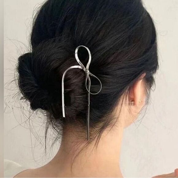 Elegant Silver Hair pin N1421 - Picture 1 of 4